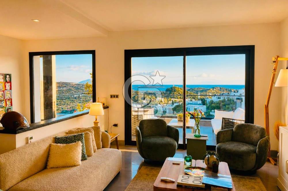 BODRUM ORTAKENT YAHŞİ' DE DENİZ MANZARALI MÜSTAKİL LÜKS VİLLA