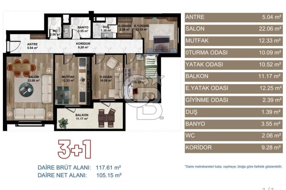 PEKTANE SEYİRTEPE PRESTİJ KONUTLARINDA 3+1 SIFIR DAİRE