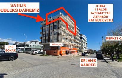 Didim Merkezde EMSALSİZ! Migros Üstünde Asansörlü Geniş Teraslı 3+1 Dubleks 