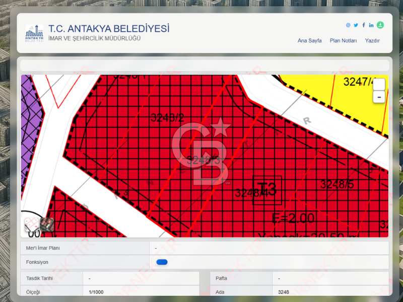 GÜZELBURÇ'TA 852 m2 - (2.0) EMSAL SATILIK *TİCARİ İMARLI* ARSA