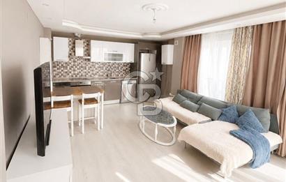 BAYRAKLI'DA DENİZ MANZARALI 65m2 EŞYALI SATILIK 1+1 YENİ DAİRE