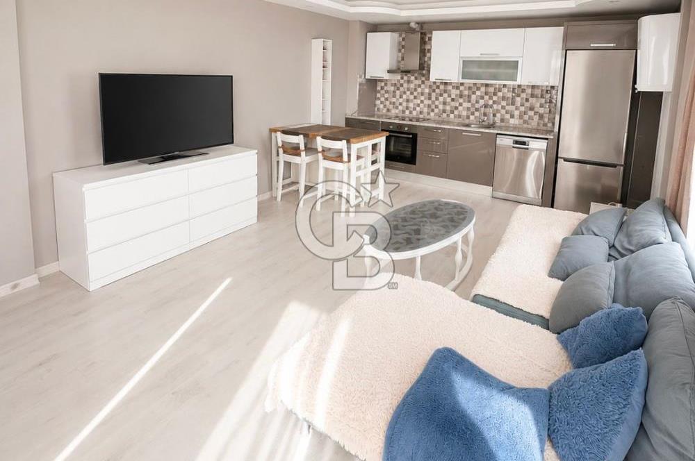 BAYRAKLI'DA DENİZ MANZARALI 65m2 EŞYALI SATILIK 1+1 YENİ DAİRE