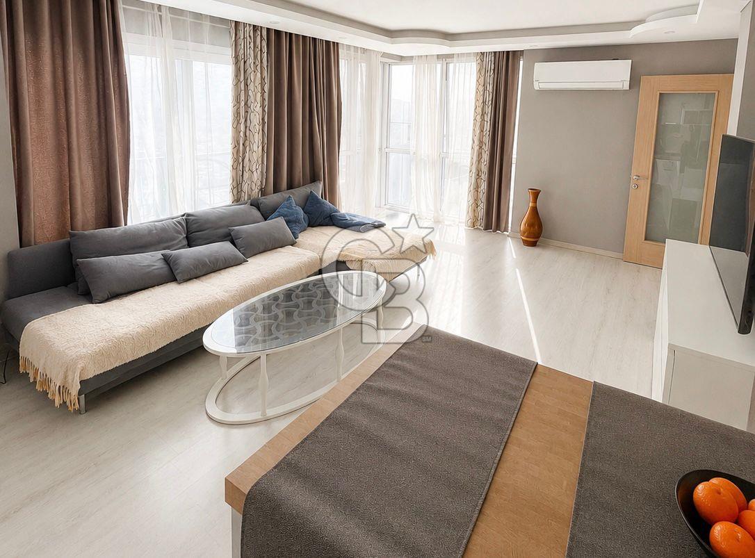 BAYRAKLI'DA DENİZ MANZARALI 65m2 EŞYALI SATILIK 1+1 YENİ DAİRE
