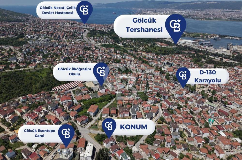 CB ENVOY'DAN GÖLCÜK ŞEHİTLER'DE DENİZ MANZARALI 2+1 GENİŞ DAİRE