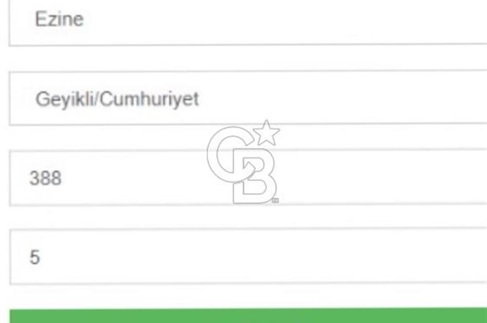 Çanakkale Ezine Geyikli'de 300 m2 Denize Yakın İmarlı Arsa