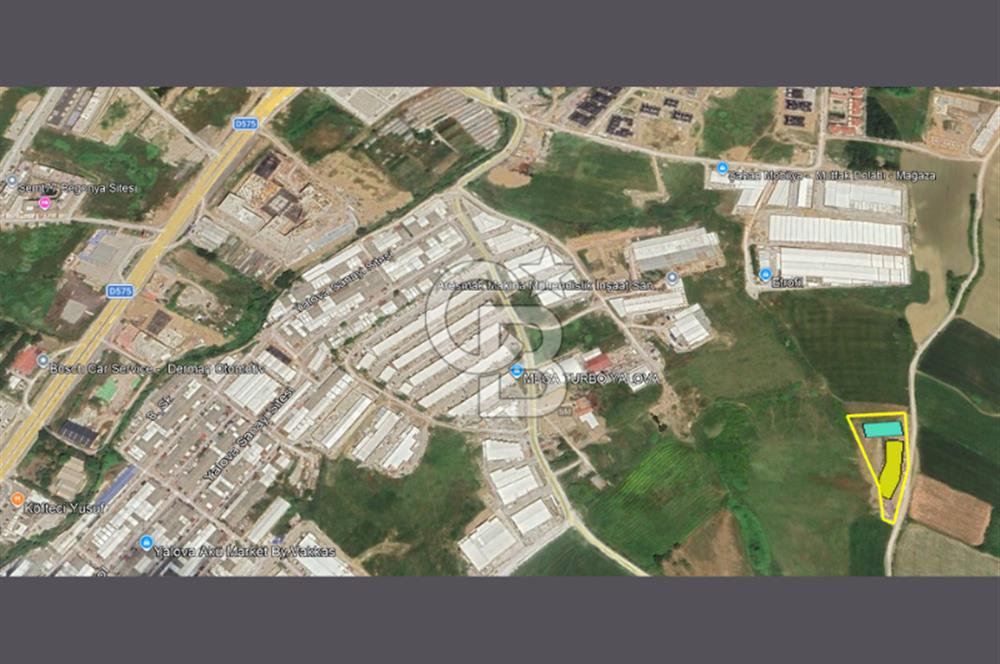 YALOVA KİRAZLI SANAYİDE RUHSATLI & PROJELİ 2810 m² FABRİKA ARSA