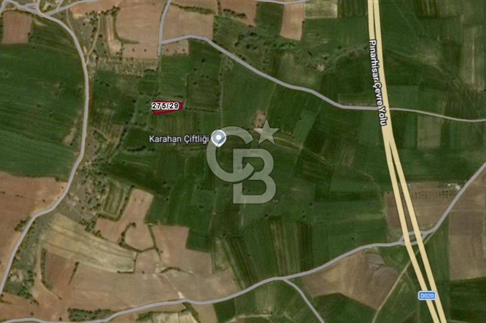 Kırklareli, Pınarhisar Satılık 1982 m2 Tarla.