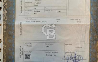 AYVACIK HAMDİBEY' DE KONUT İMARLI ARSA