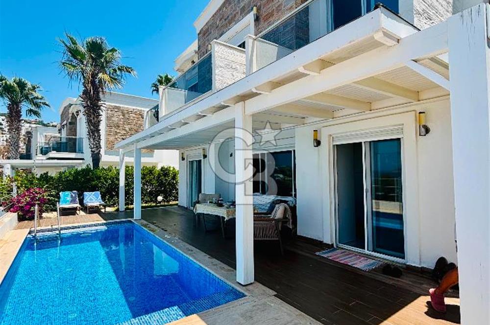 Bodrum Gümüşlükte Deniz Manzaralı Satılık 3+1 Villa
