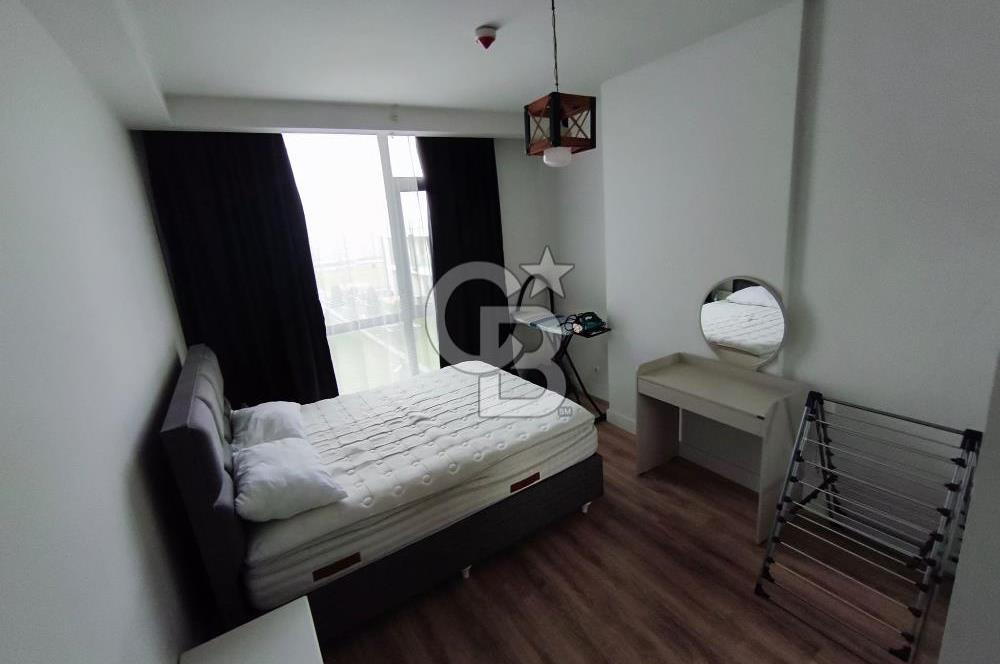 AKZİRVE STRADA 1. ETAP'TA, PEYZAJ MANZARALI 1+1 EŞYALI KIRALIK