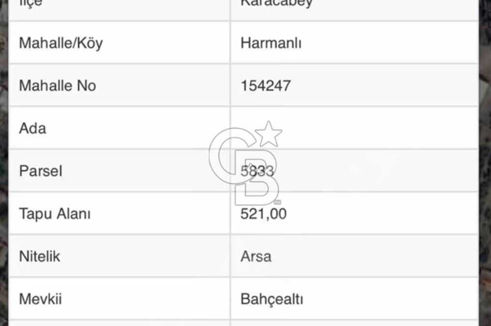CB BLACK'TAN İMARLI ARSA