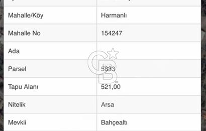 CB BLACK'TAN İMARLI ARSA