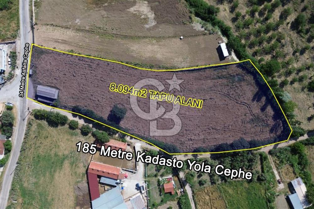 IŞIKLAR KÖYÜ ANAYOLA CEPHE SARI ALANDA SATILIK 8 DÖNÜM TARLA
