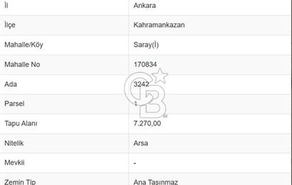 SARAY’DA SANAYİ İMARLI 115 m2 HİSSELİ SATILIK ARSA