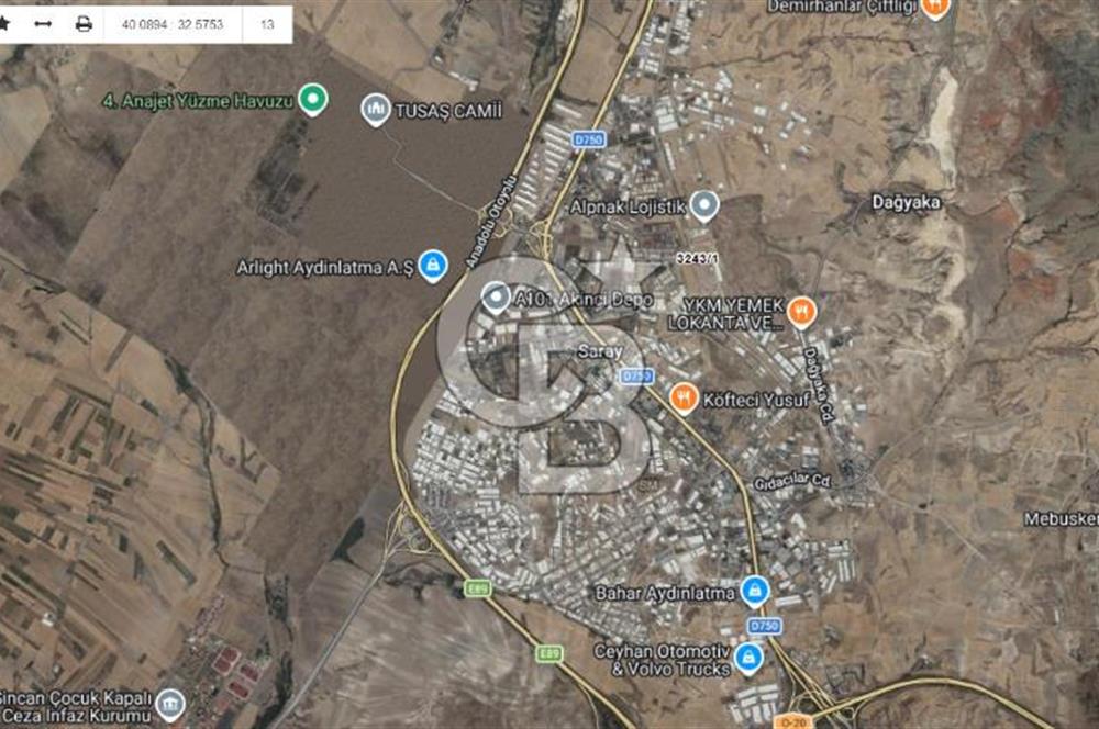 SARAY’DA MÜSTAKİL TAPULU SANAYİ İMARLI 4000 m2 SATILIK ARSA