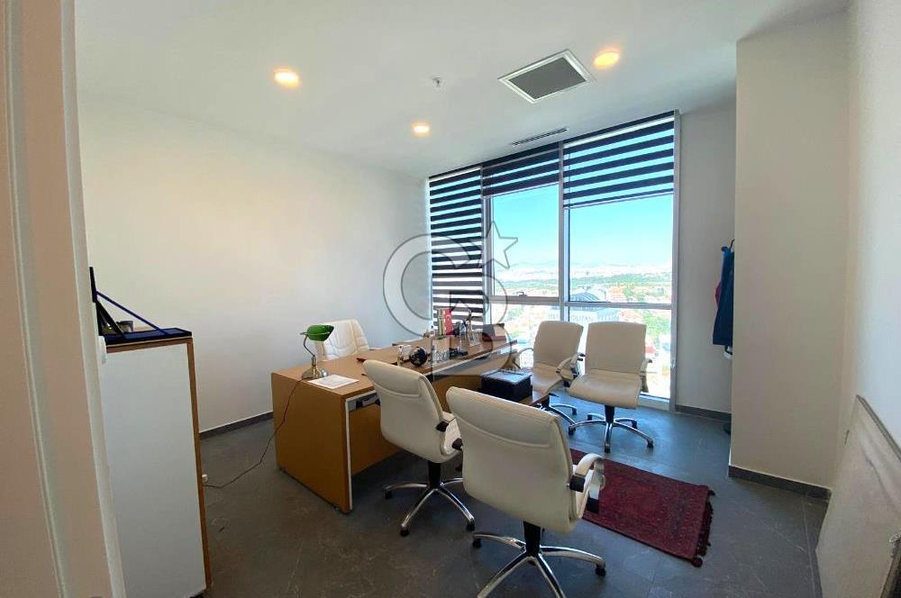 ÇUKURAMBAR PLAZADA YÜKSEK KAT YAPILI 110 M2 , 2+1 KİRALIK OFİS