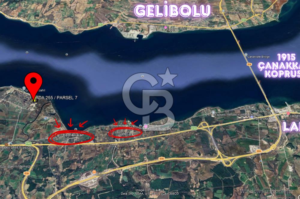 Çanakkale/Lapseki/Umurbey'de 360° Panoramik Teraslı 3+1 Villa