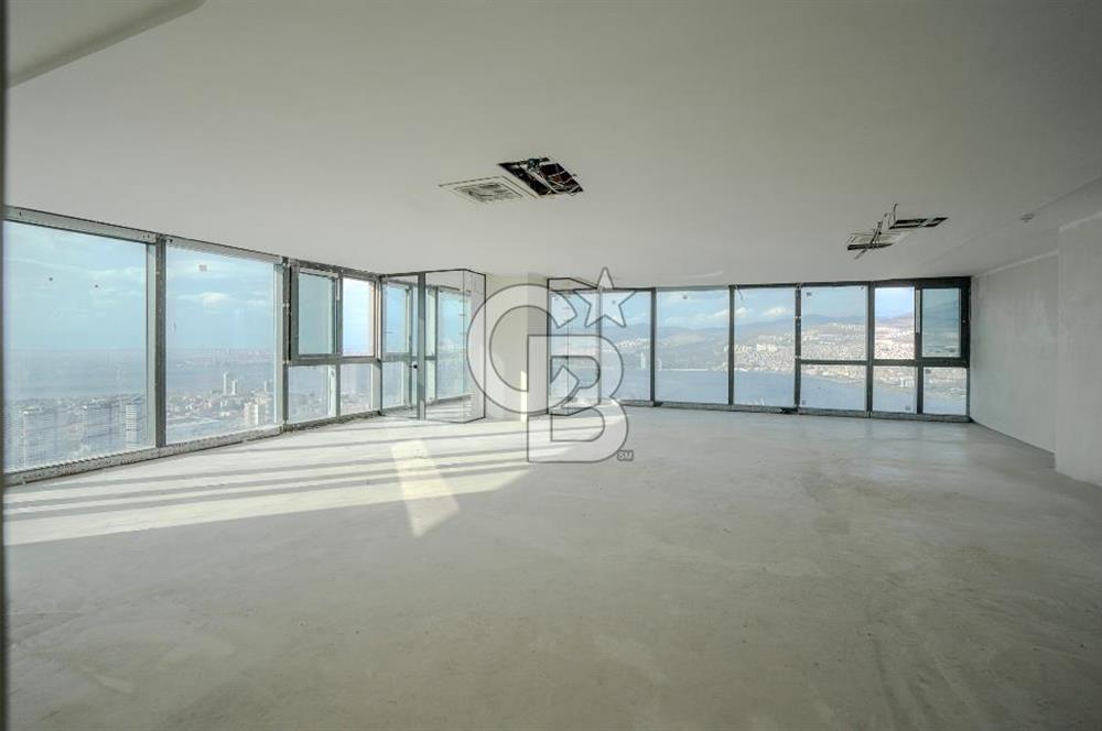 MAHAL BOMONTİ 47. KAT | 302 m² KİRALIK HOME OFİS | PANORAMİK İZMİR MANZARASI