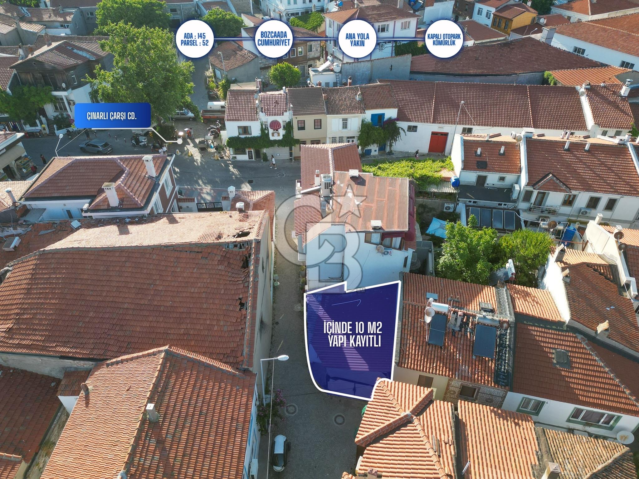 BOZCAADA ALAYBEY MAHALLESINDE SATILIK KÖŞE ARSA
