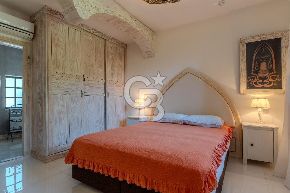 Bodrum Türkbükü’nde Eşyalı 1+1 Kış Bahçeli Müstakil Taş Ev