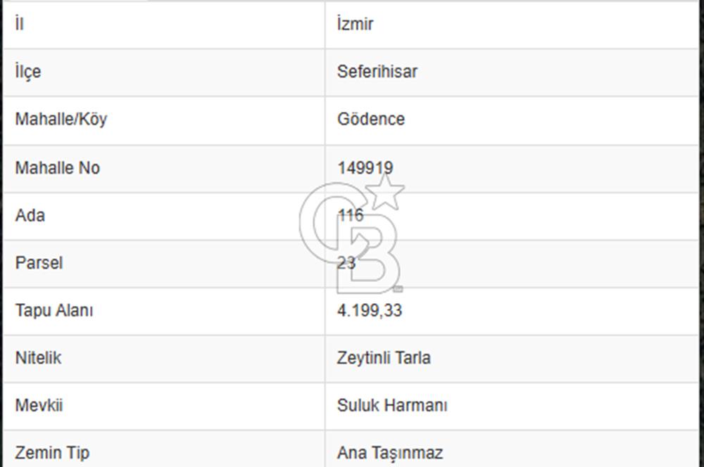 Seferihisar Satilik Arsa