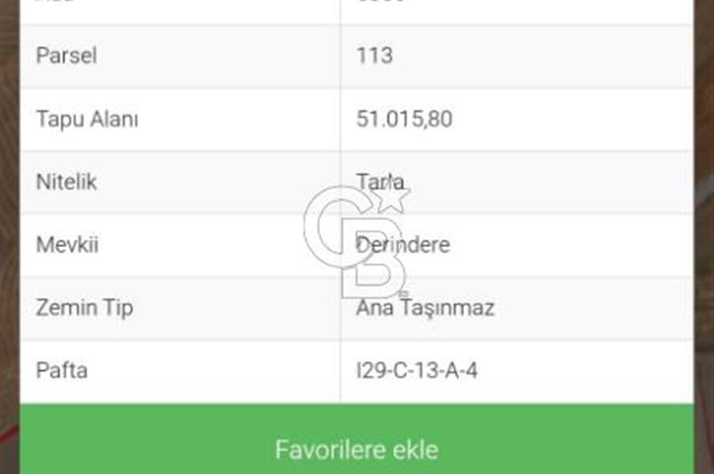 BEYNAM'DA İMAR SINIRINDA 51 DÖNÜM TEK TAPU SATILIK ARSA