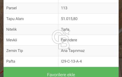 BEYNAM'DA İMAR SINIRINDA 51 DÖNÜM TEK TAPU SATILIK ARSA
