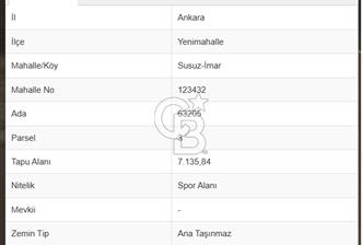YENİMAHALLE SUSUZ'DA YATIRIMLIK 55M² SPOR ALANI İMARLI ARSA!! - 2 - 354655