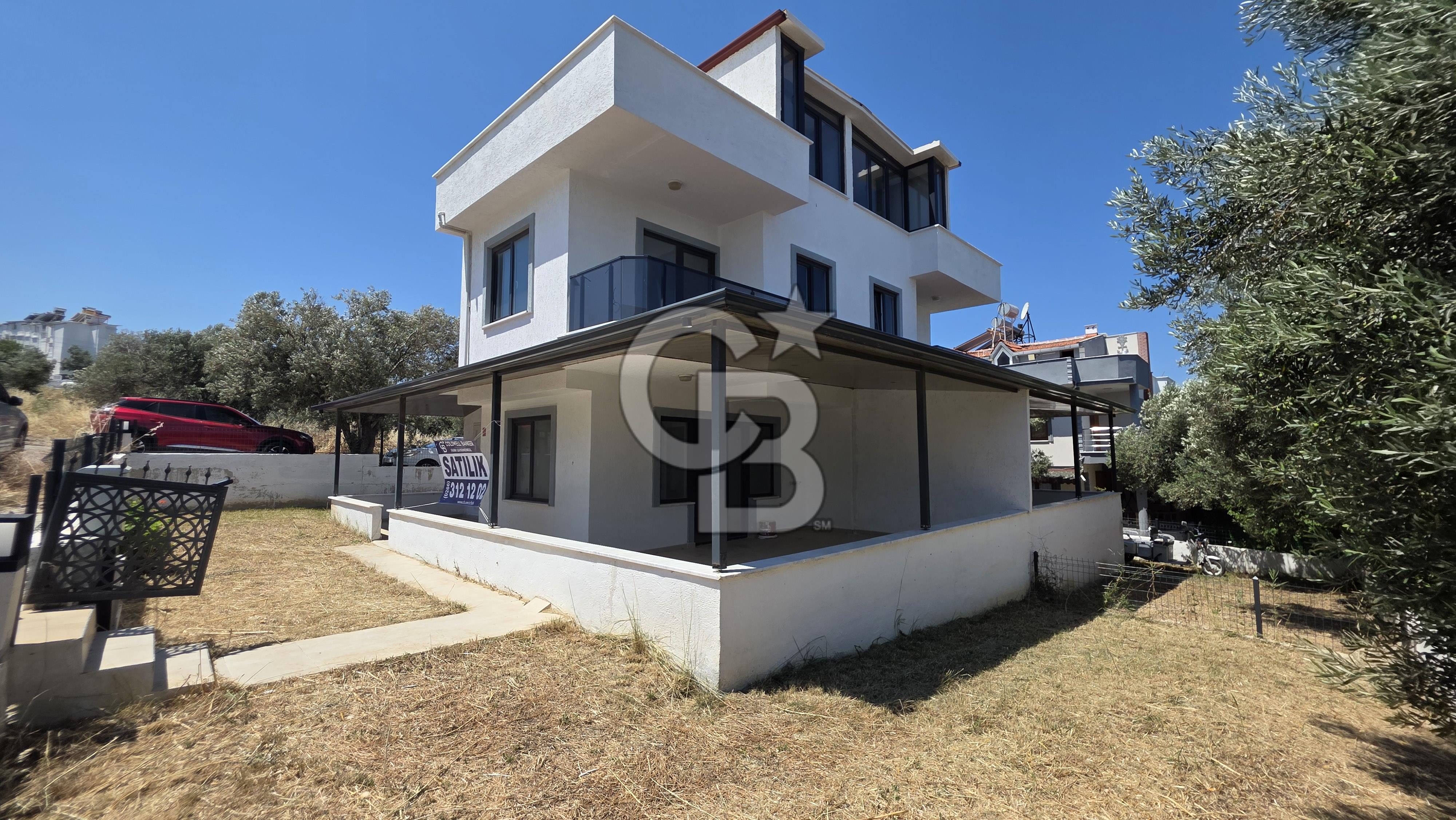Gömeç Karaağaç Satılık 3+1 Denize 150m Müstakil Konum Köşe Villa
