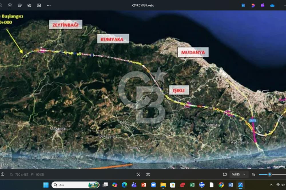 MUDANYA ÇEVRE YOLU PROJESİNE 1 KM MESAFEDE DENİZ MANZARALI YATIRIMLIK