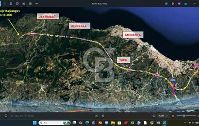 MUDANYA ÇEVRE YOLU PROJESİNE 1 KM MESAFEDE DENİZ MANZARALI YATIRIMLIK