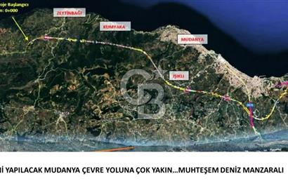 MUDANYA ÇEVRE YOLU PROJESİNE 1 KM MESAFEDE DENİZ MANZARALI YATIRIMLIK