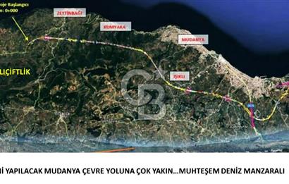 MUDANYA ÇEVRE YOLU PROJESİNE 1 KM MESAFEDE DENİZ MANZARALI YATIRIMLIK