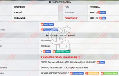 Balıkesir Karesi Küçük Sanayi'de Satılık İmarlı Sanayi Arsası