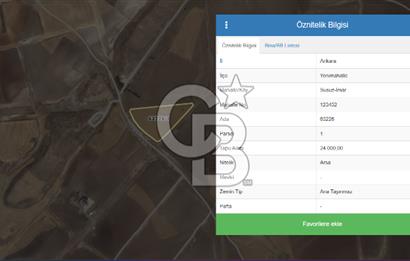 YENİMAHALLE SUSUZ'DA SATILIK İMARLI ARSA