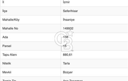 Seferihisar İhsaniyede Köy İçi İmarlı & İlaçsız Temiz Toprak