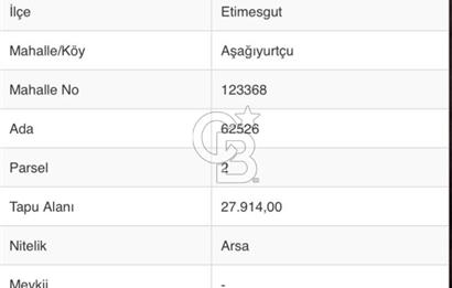 ANKARA ETİMESGUT AŞAĞI YURTÇU'DA 200M2 SATILIK HİSSELİ ARSA