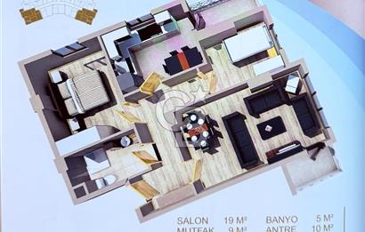 ÇANAKKALE'DE BOĞAZ MANZARALI ARAKAT,SIFIR SATILIK 2+1 DAİRE