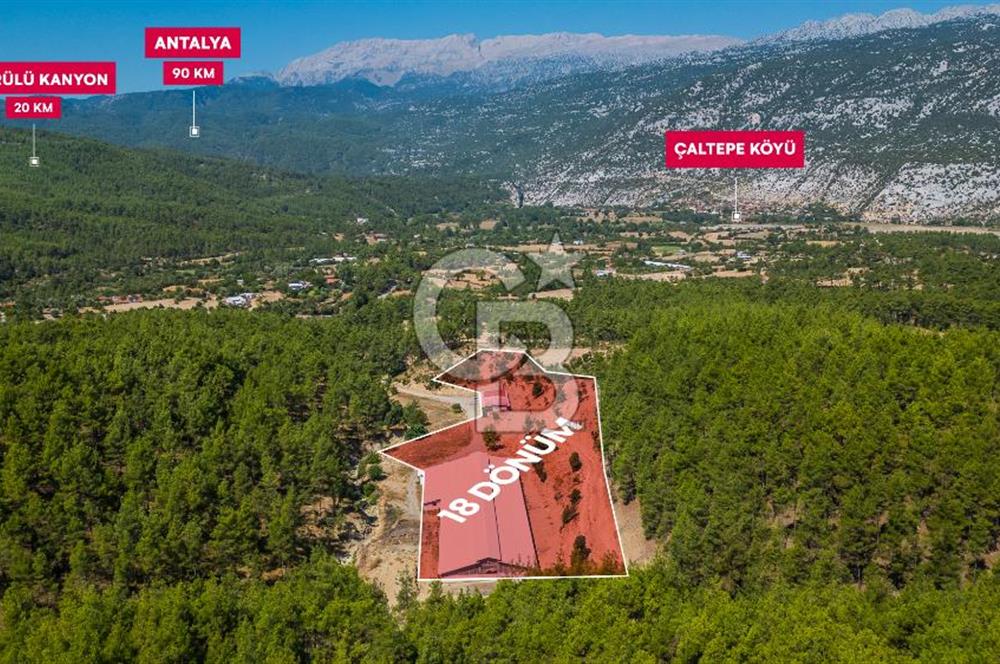 MANAVGAT ÇALTEPE'DE MUAZZAM ARAZİSİ İLE SATILIK ÇİFTLİK