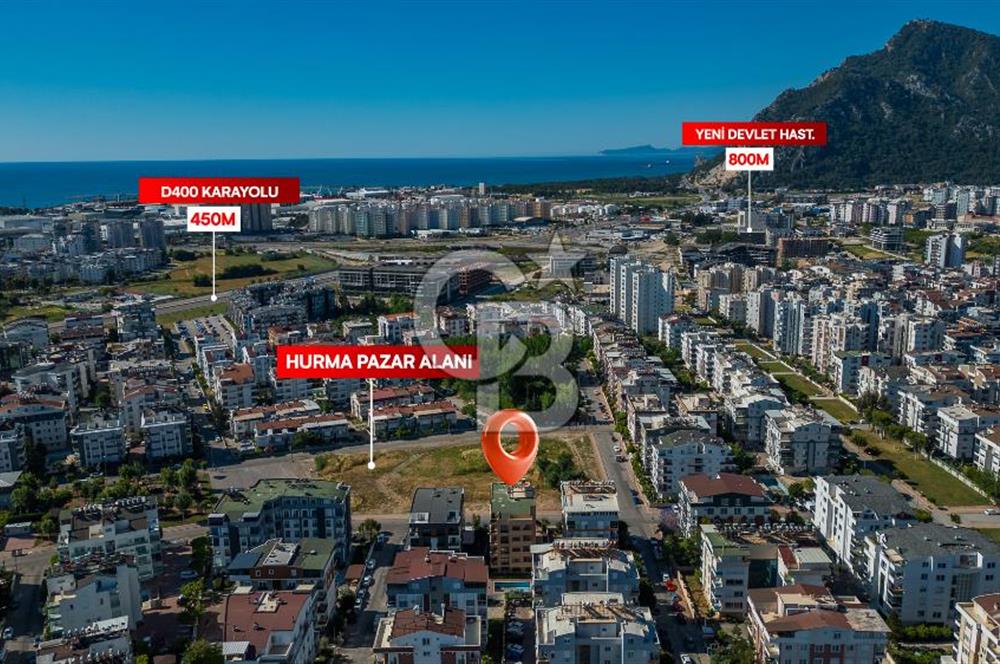 HURMA’DA HAVUZLU BİNADA SATILIK ARA KAT 2+1 DAİRE