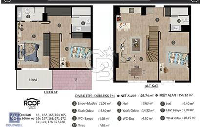 GÖKTÜRK İSTANBUL CAD.ROOF YAPIDAN SATILIK 3+1 SIFIR DUBLEX DAİRE