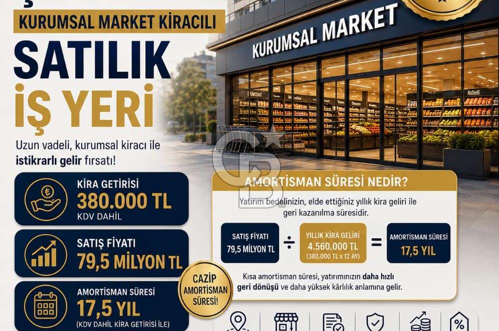 ÇAĞLAYAN ADLİYESİ YANINDA KURUMSAL MARKET KİRACILI SATILIK TİCARİ GAYRİMENKUL