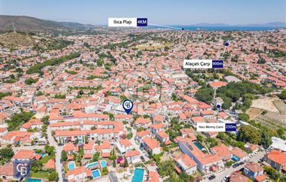 Alaçatı Hacımemiş'te 12 Ay Yaşama Uygun Eşyalı Taş Ev