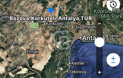 Satılık - Korkuteli / Bozova da 841 m2 imarlı arsa