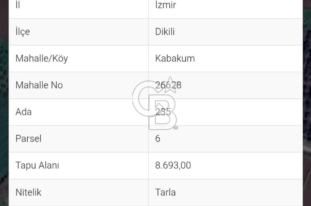 İZMİR DİKİLİ KABAKUM DA DENİZE YAKIN TEK TAPU SATILIK ARSA