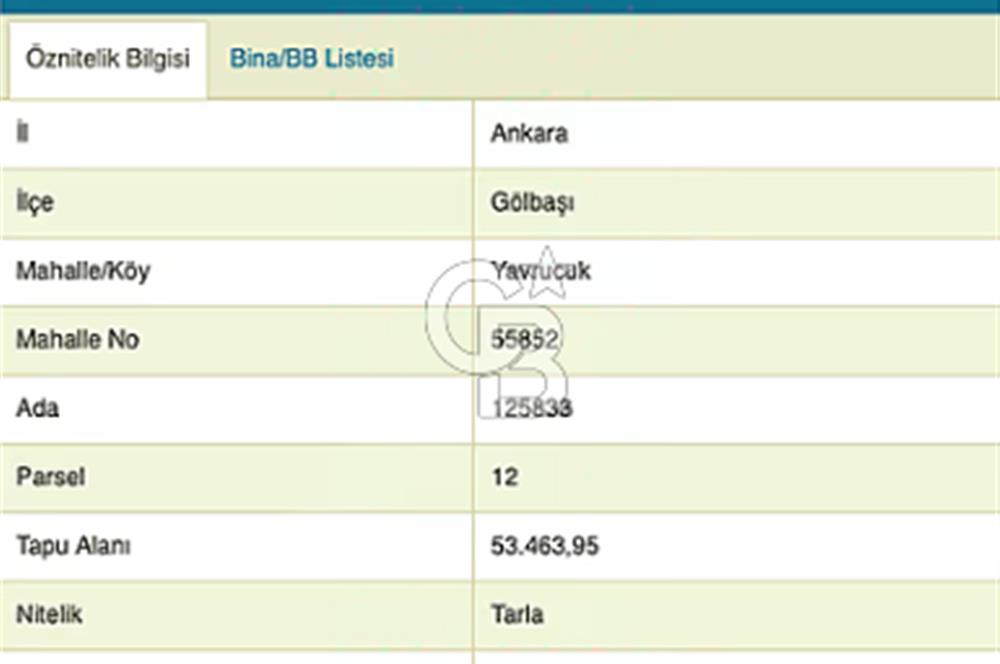 GÖLBAŞI-YAVRUCUK-Haymana Yoluna 500 mt - 4.384 m2 TARLA HİSSESİ