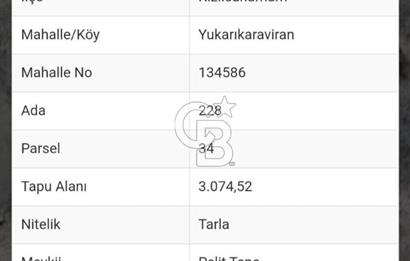 Kızılcıhamam'da 3.074 m2 Tek Tapu Satılık Tarla