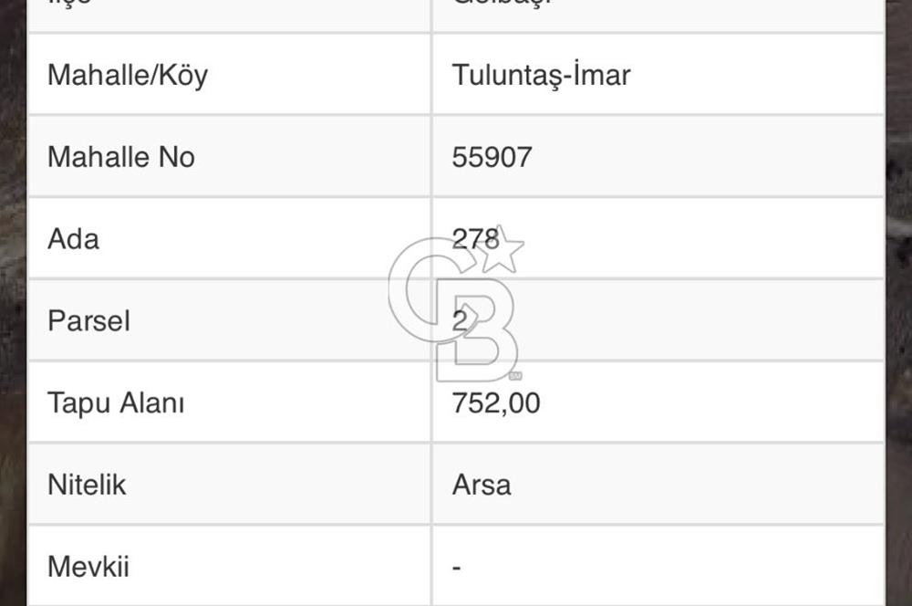 İNCEK TULUMTAŞTA İMARLI MÜSTAKİL TAPULU SATILIK FIRSAT ARSA