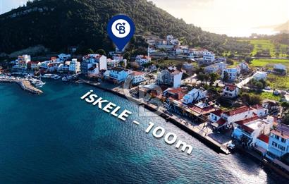Karaburun İskelede Denize 100 m Full Deniz Manzaralı İmarlı Arsa