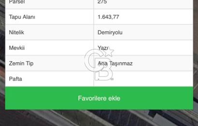 ELMADAĞ BAŞTAŞ ÇİMENTO KARŞISI Y.HIZLI TREN YOLU YANINDA TARLA